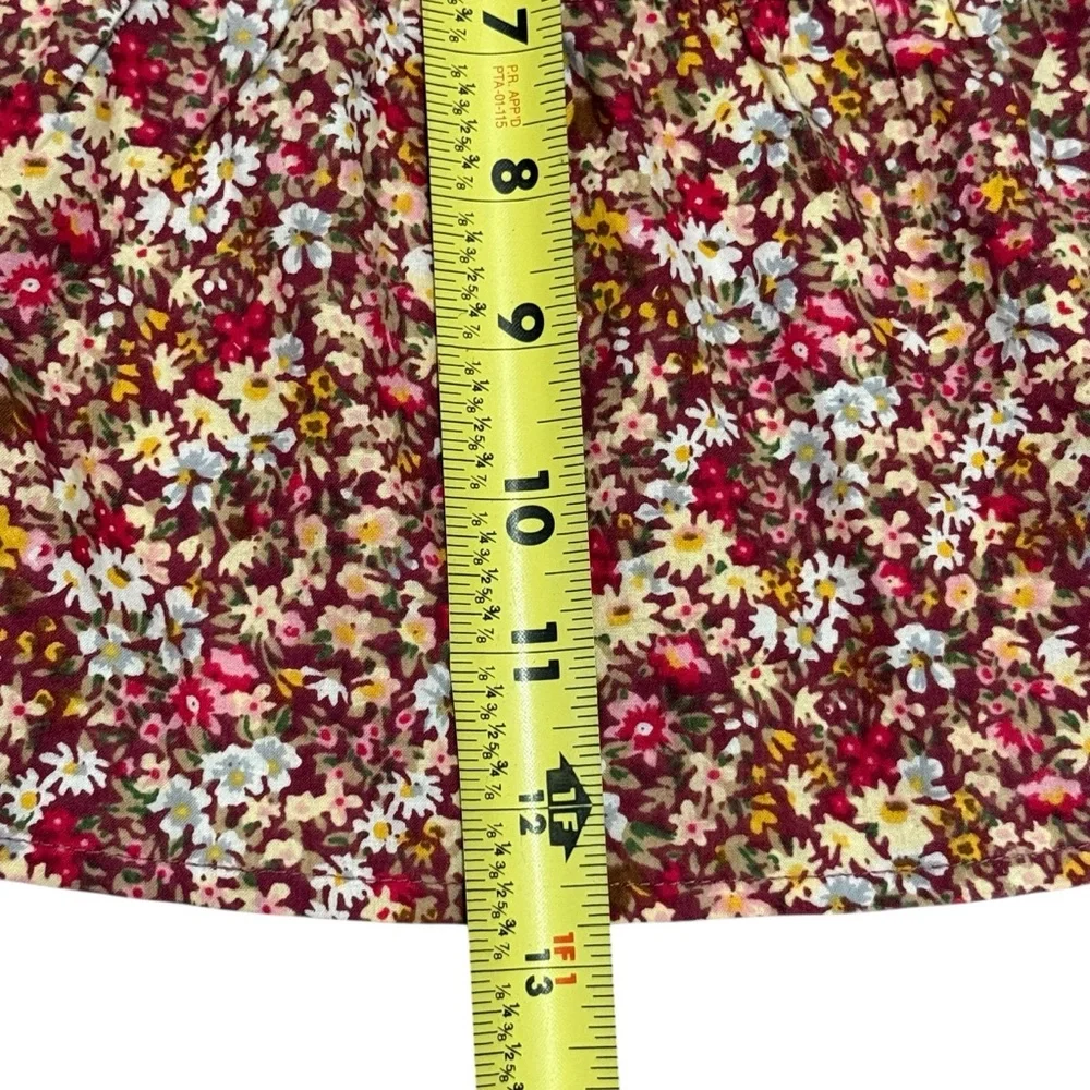 Sim & Sam Cropped Floral Halter Women Size Medium Balloon Sleeve Top NWT - Picture 9 of 9